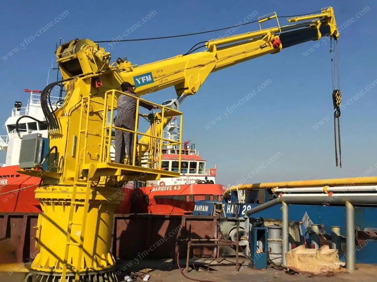 20T Marine Telescopic Boom Crane Successfully Applied to HADI Series Vessels 20T Marine Telescopic Boom Crane Successfully Applied to HADI Series Vessels