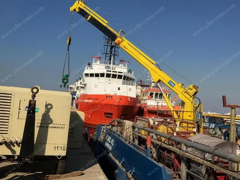 20T Marine Telescopic Boom Crane Successfully Applied to HADI Series Vessels 20T Marine Telescopic Boom Crane Successfully Applied to HADI Series Vessels